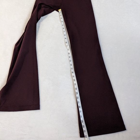 Lululemon Full Length Flare Burgundy Wide Waistband Groove Pant Y2K Leggings Sz6 - Picture 9 of 16